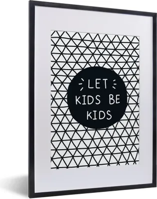 Produktbild von MuchoWow® MuchoWow® Gerahmtes Poster Kinder - Design - Zitat - Jungen - Mädchen - Baby - Kinder 30x40 cm - Poster mit zchwarzem Bilderrahmen - Wandposter Schlafzimmer