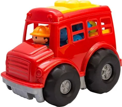 Zdjęcie produktu dla Autko z zestawem klocków - autobus czerwony