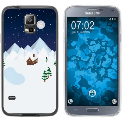 Produktbild von PhoneNatic Case kompatibel mit Samsung Galaxy S5 Neo Silikon-Hülle X Mas Weihnachten Winterwonderland M6
