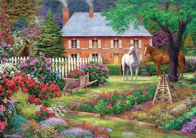 Immagine prodotto di ART PUZZLE Puzzle Giardino con cavalli 1500 pezzi
