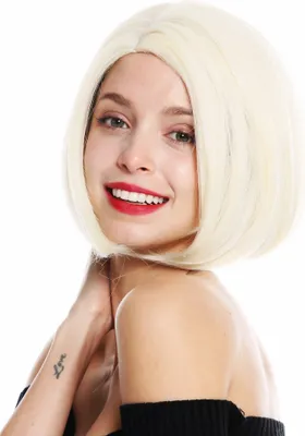 Produktbild von WIG ME UP Perücke kurz Longbob Scheitel Platinblond VK-54-613