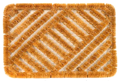 Produktbild von Schmutzfangmatte Fußmatte Türmatte Kokos Metall Fußabtreter Schmutzmatte 60x40cm