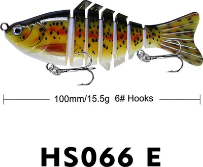 Produktbild von 10 cm lebensechte Angelköder, mehrgelenkige Swimbaits, langsam sinkende Hartköder, Angelzubehör
