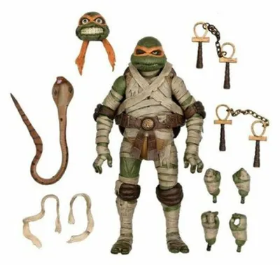 Zdjęcie produktu dla NECA Wojownicze Żółwie Ninja Michelangelo jako Mumia Ultimate figurka akcji 18 cm
