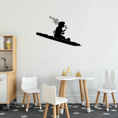 Produktbild von Wallity, Banksy- TNL2292, Schwarz, Sonstige Wohndekorationen, 47 x 70 cm, 100% Metall (Dicke: 1