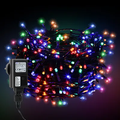 Zdjęcie produktu dla Clanmacy lampki choinkowe 30m 300LED 8 trybów świecenia IP44 wodoodporna dekoracja ogrodu na przyjęcie weselne, kolorowa