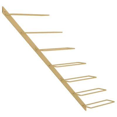 Produktbild von vidaXL Wand-Weinregal für 7 Flaschen Golden Metall