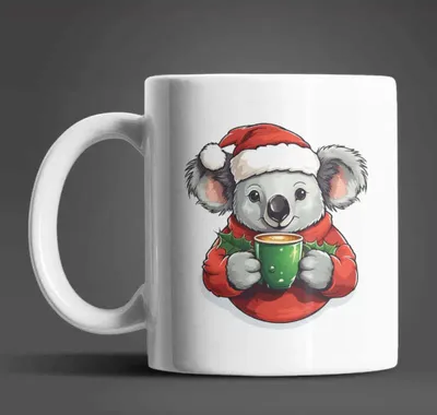 Produktbild von Weihnachten Koala Kaffeetasse Teetasse Tasse Geschenkidee 330 ml