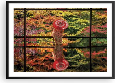 Produktbild von Gerahmtes Poster - Schwarzer Rahmen - Tubikoin Tempel Die Farben - 70x50 cm - Wand Bild - Wanddeko - Wandbilder - Kunstposter - Wandposter - Bilderrahmen - Bilder - Kunstdruck - P2BAA70x50-4485