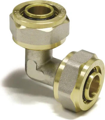 Produktbild von Pipetec Schraubfitting-Winkel 90° beidseitig Alu-Verbundrohr 32 x 3 mm : 90° 32 x 3 mm Größe: 90° 32 x 3 mm