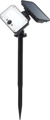 Produktbild von LED Solar Erdspießstrahler, BRILLIANT JOPLIN, mit Detektor, 4 W, 1100 Lumen, 4100 Kelvin, Schwarz, Kunststoff und Glas