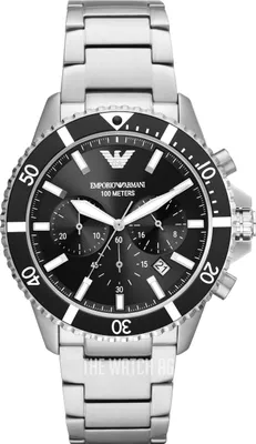 A close-up studio shot of a men's wristwatch.