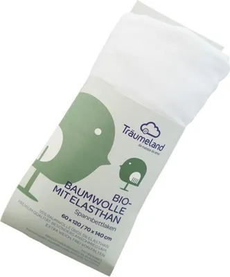 Produktbild von Träumeland Spannbettlaken Baumwolle weiß 60 x 120 cm + 70 x 140 cm