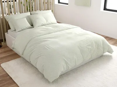 Produktbild von Renforcé Baumwolle Bettwäsche GREEN FLOWERS grün Bettwäsche-Dimension: 70 x 90 cm | 140 x 200 cm
