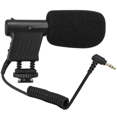 Obrázok produktu pre BOYA by by-vm01 Mini smerový kondenzátorový mikrofón pre DSLR fotoaparát/videokameru – čierny