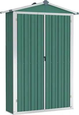 Immagine prodotto di vidaXL Casetta da giardino Verde 116x45x175 cm Acciaio zincato