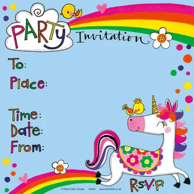 Produktbild von Einladungen Einhorn