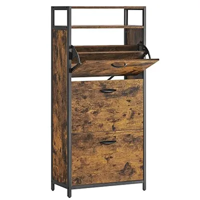Produktbild von Vasagle LBS101B01, Geschlossen, Schwarz, Holz, Partikelbord, 3 Regale, Matt, Schwarz