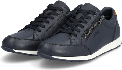 Image de Rieker Herren Echtleder Schnürhalbschuh bleu, Herren:44 EU
