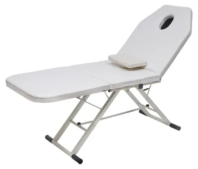 Image de Table de massage, dossier réglable, design portable, BLANC