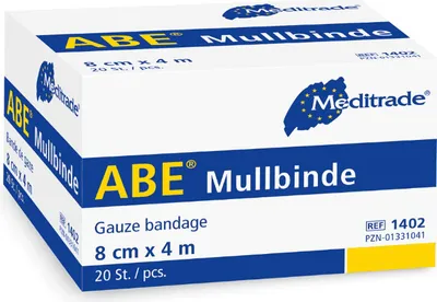 Immagine prodotto di Meditrade® 1400 Meditrade® Mullbinden ABE® 1400 weiß 4,0 cm x 4,0 m, 20 St.