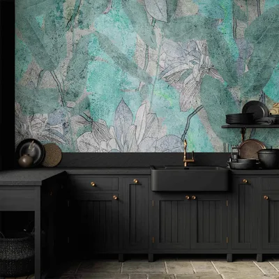 Produktbild von Vlies Fototapete - Malachite Nature 450x315 cm Blätter b-C-0973-a-a