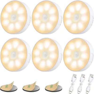 Obrázek produktu pro 8 LED, senzor pohybu, osvětlení do interiéru, noční lampička, USB nabíjení, s 3 režimy osvětlení
