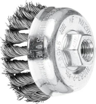 Produktbild von PFERD TOOLS Topfbürste gezopft TBG Ø 65 mm M14 Stahl-Draht-Ø 0,50mm Winkelschleifer (1)