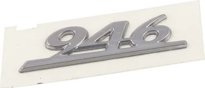 Produktbild von Schriftzug Aufkleber Sticker für Beinschild "946" chrom 45x13mm