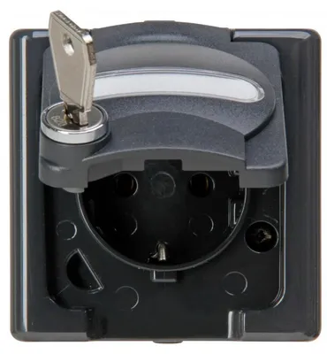 Immagine prodotto di KOPP APWG Blue Electric 1034.1500.0 Presa SCHUKO con chiave antracite