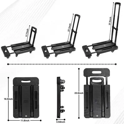 Produktbild von Famanu Transportwagen - Plattformwagen, geräuscharmer Trolley, 200 kg Tragfähigkeit