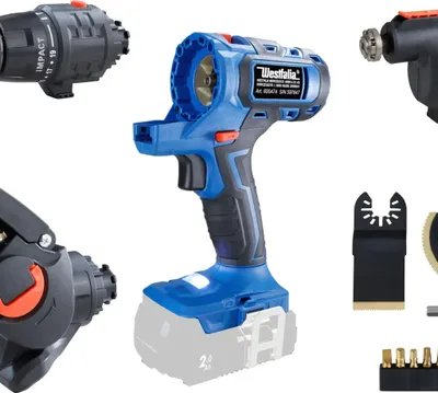 Immagine prodotto di Attrezzo elettrico senza fili 3 in 1, 17 pezzi (Batteria e caricatore non inclusi)