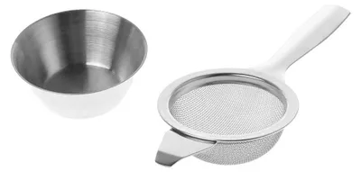 Edelstahl Teesieb mit Griff, 14,5 cm, Silber