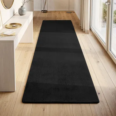 Obrázek produktu pro Homebyhome Pratelný Koberec s Krátkým Vlasem Protiskluzový a M?kký Moderní Jednobarevný Design do Obývacího Pokoje Ložnice, Velikost: 80x250 cm