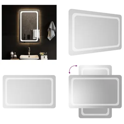 Produktbild von vidaXL LED Badspiegel 50x80 cm - Spiegel - Badspiegel - Badezimmerspiegel - Badezimmer Spiegel