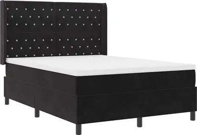 Immagine prodotto di vidaXL Letto a molle con strisce luminose a LED nero 140 x 200 cm in velluto