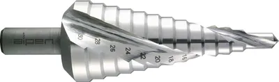 Obrázok produktu pre ALPEN stupňovitý vrták veľkosť 2 HSS 2 drážkový vrták ø 4,0-20,0 mm