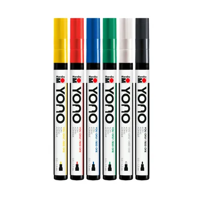 Image de Marabu1240000003999 Marabu Marqueur acrylique "YONO", 0,5 - 1,5 mm, set de 6