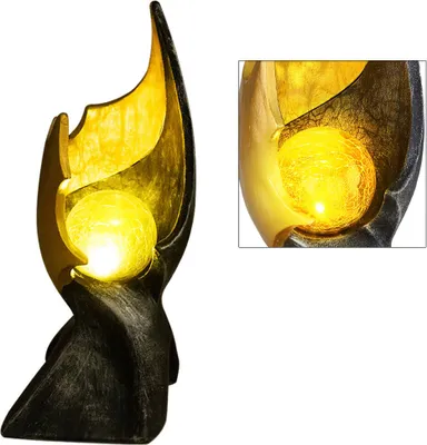 Produktbild von LED Solarleuchte, Flammen-Optik, Feuer-Effekt, Glas, H 36 cm