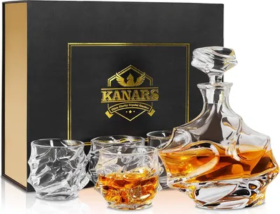 Produktbild von KANARS Whisky Karaffe und Gläser Set – Hochwertiges Kristallglas
