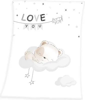 Produktbild von Sleeping Little Bear Soft Peach Decke / Babydecke, 75x100 cm
