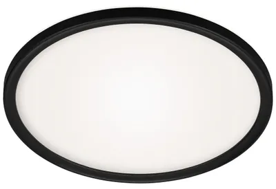 Obrázek produktu pro Stropní svítidlo BRILONER SLIM DRIP LED do koupelny, krytí IP44 proti stříkající vodě, plochý design, neutrální bílé světlo, černá barva, 42 x 3 cm