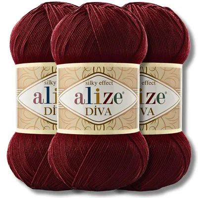 Produktbild von Alize 3x 100g Diva Wolle, Uni, Häkeln, Stricken (57)