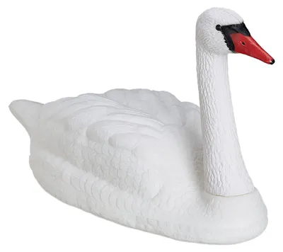 Schwimmende Schwanenfigur XXL, Kunststoff, 42,5x81x34 cm, weiß