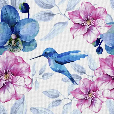 Obrázek produktu pro VENKOVNÍ DEKORACE OXFORD - Motiv orchideje a kolibříka I DX085