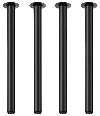 Zdjęcie produktu dla Regulowane nóжки do stołu, 70 cm, metalowe nóżki do mebli, idealne do stołu, biurka, warsztatu, średnica 50 mm, zestaw 4 sztuki, (70 cm, czarne)