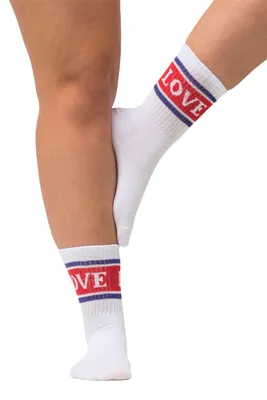 Imagen del producto de Ulla Popken, ropa para mujer, tallas grandes, calcetín de tenis, modelo "Love"