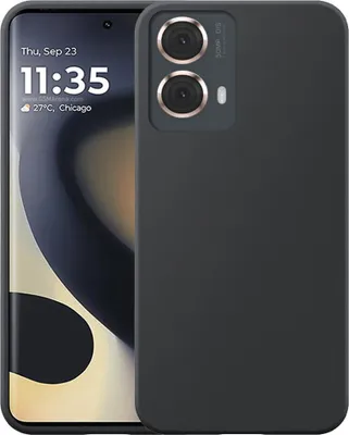 Immagine prodotto di Adatto per Motorola Edge 2024 Custodia del telefono Custodia flessibile in silicone TPU - Custodia posteriore flessibile in silicone TPU - Nero - Smartphonics