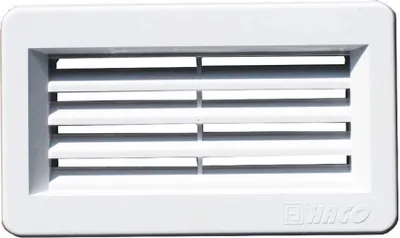 Produktbild von Lüftungsgitter aus, ASA Kunststoff  weiß 110x55mm