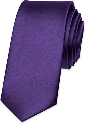 Produktbild von Krawatte Herren Hochzeit Konfirmation Slim Tie Retro Business Schlips schmal Autiga® dunkellila